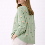 Relaxed Floral Knit Sweater